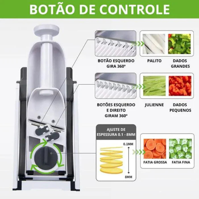 Fatiador Multifuncional 5 Em 1- Lâmina De Aço Inox